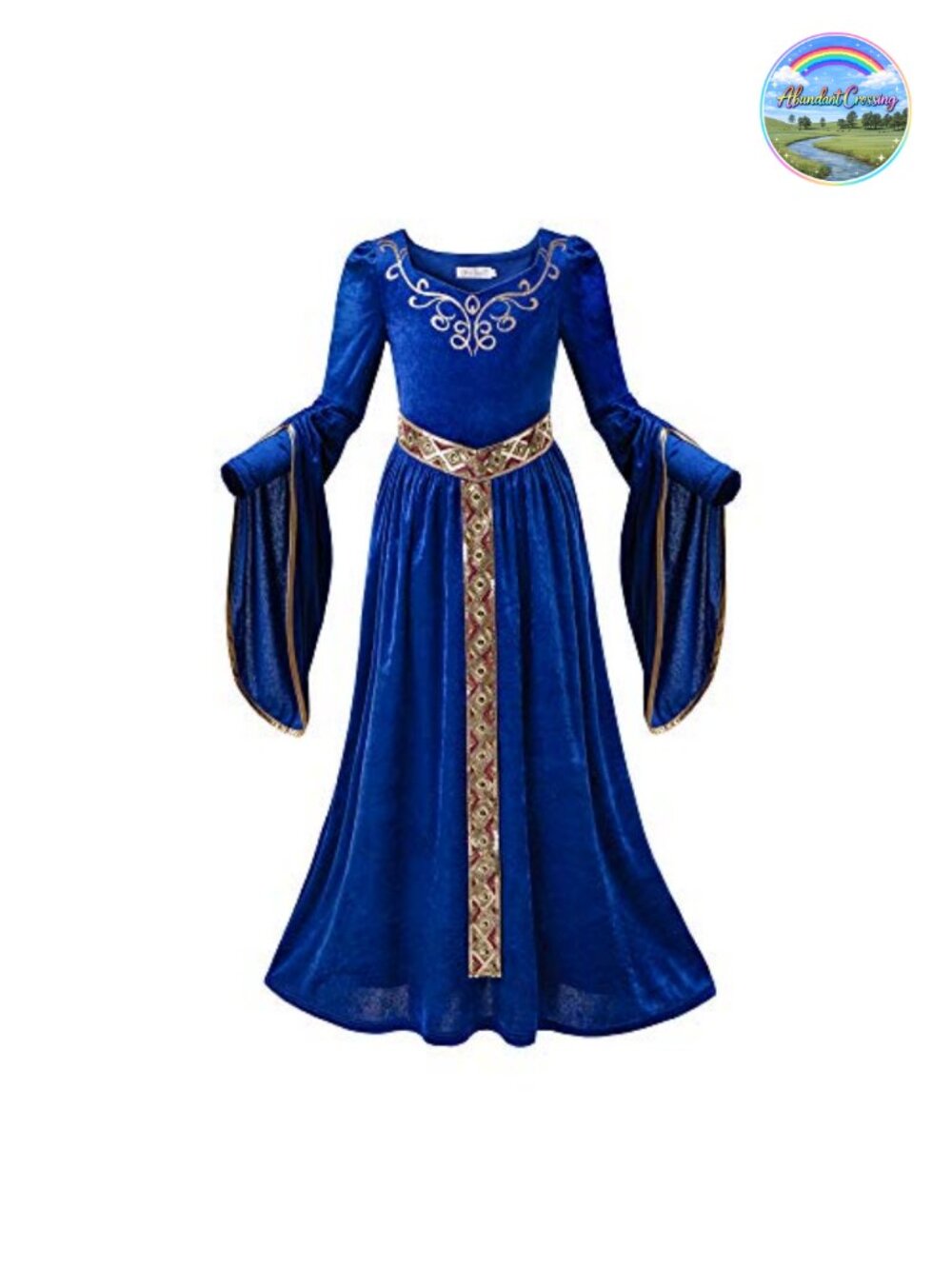 Girls Medieval Queen Renaissance Costume Dress Up Fancy Halloween Party
